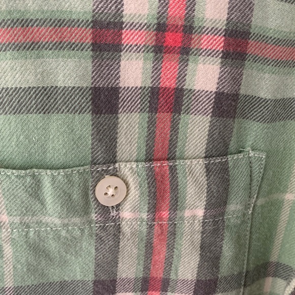 Ralph Lauren 100% Cotton Olive and Burgundy Plaid Shirt - Picture 3 of 15